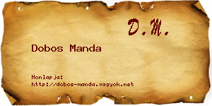 Dobos Manda névjegykártya